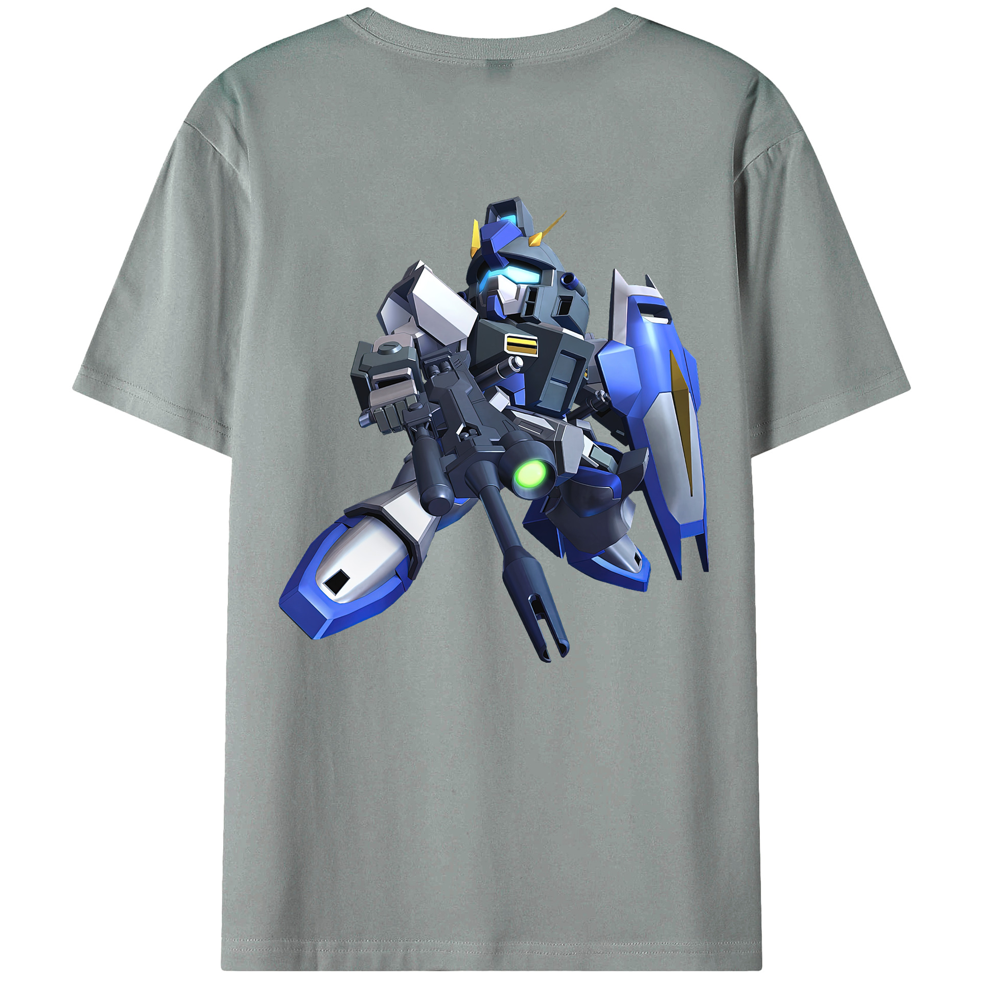 （画像用） 機動戦士ガンダム Mobile Suit Gundam 綿100％ メンズ半袖Tシャツ（バックプリント） 通気性